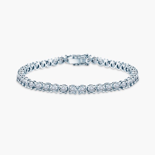 Bransoletka tenisowa Luminy 4,5mm: białe złoto, diamenty laboratoryjne